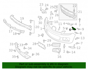 Right front bumper mount for Mazda CX-7 06-12
