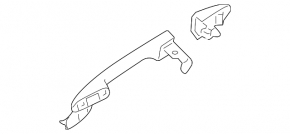 Door handle outer rear left Mazda6 09-13