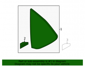 Rear right blind glass window Mazda CX-5 17-24