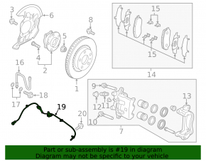 Front left ABS sensor Mazda CX-9 16-23