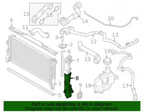 Lower left radiator deflector BMW X1 U11 24-26 M35i xDrive
