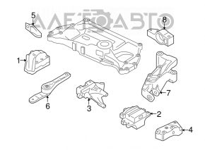 Engine mount right VW CC 08-17 GSP