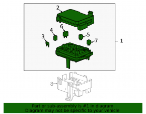 GMC Terrain 10-16 Underhood Fuse Box