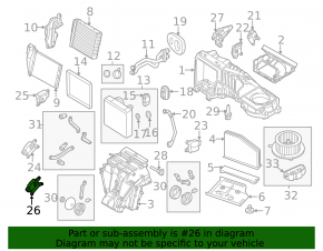 Actuator motor heater drive air conditioning VW Tiguan 09-17