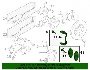 Front left brake caliper bracket for Audi Q3 83A 19-25