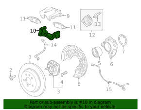 Rear left caliper bracket for Buick Encore 18-22