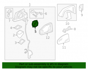 Left mirror adjustment motor for Audi Q5 80A 18-24 for automatic folding
