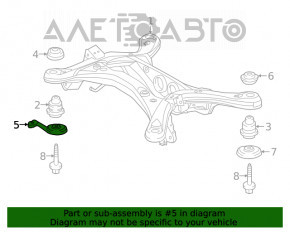 Rear subframe burr right Toyota Highlander 20-