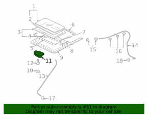 Mitsubishi Outlander 14-22 sunroof motor