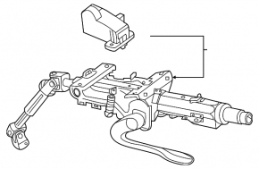 Steering column assembly with cardan shaft VW Tiguan 18 - turnkey