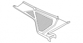 Windscreen wiper grille plastic left BMW X5 F15 14-18