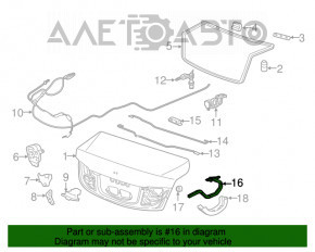 Trunk lid hinge right Acura ILX 13-