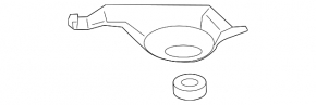 Upper right radiator mount for Honda Accord 13-17 (rubber + metal)