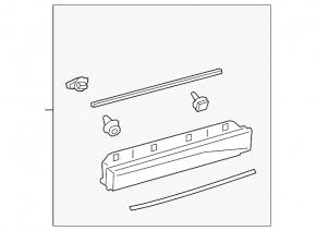 Door trim lower rear right Lexus UX200 UX250h 19- with seals