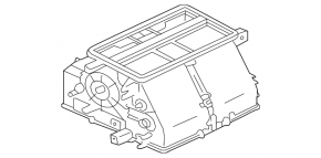 Bare air conditioner housing, left side of Mitsubishi Galant 2004-2007