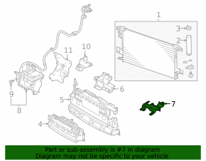 Radiator deflector left Mitsubishi Outlander 16-22 upper 2.4, 3.0