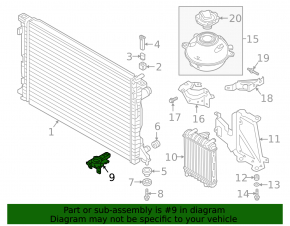 Radiator bracket lower left Audi Q5 80A 18-24 3.0T