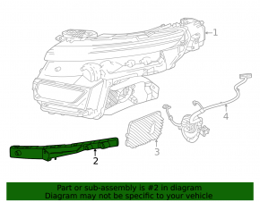 Right headlight mounting bracket Chevrolet Equinox EV 24-26