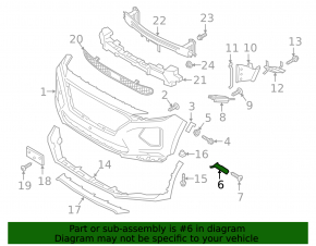 Front bumper mount right wing Hyundai Santa FE 19-20
