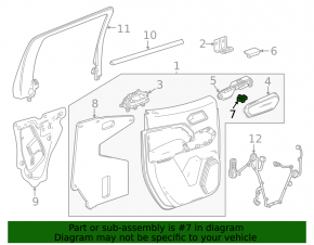 Rear left window lift control Chevrolet Equinox EV 24-26