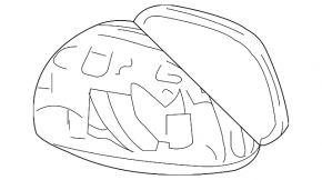 Right side mirror assembly for Toyota Rav4 2006-2008, 7 pins