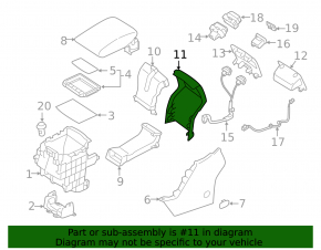 Subaru Forester 25-26 rear center console trim