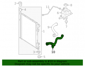 Cooling pipe lower Mercedes GLS-class X166 15-19 3.0