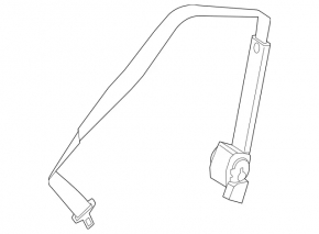 Seat belt rear central Mercedes GLS-class X166 13-19 black