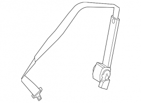 Seat belt rear central Mercedes GLS-class X166 13-19 black
