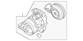 Air Conditioning Compressor Ford Mustang mk6 15- 3.7
