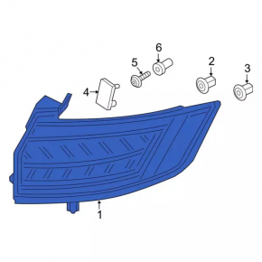 Outer wing lamp left Ford Edge 16-18 pre-rest low level