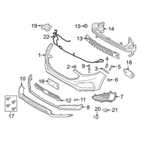 Ford Edge 19 front bumper wiring - for parking sensors