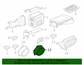 Speaker rear left Jaguar F-Pace X761 17- Meridian