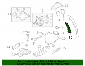 Exhaust manifold protection BMW X5 F15 14-18 4.4T lower right