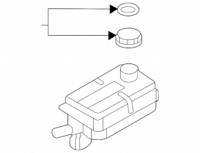 Kia Sorento 21-25 HEV, PHEV inverter expansion tank with cap