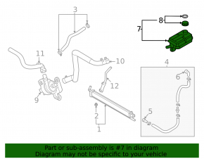 Kia Sorento 21-25 HEV, PHEV inverter expansion tank with cap