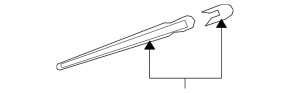 Rear wiper arm for Nissan Versa 1.8 10-12