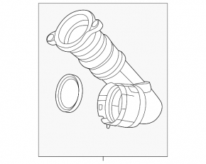Intercooler outlet pipe left Volvo XC60 22-23 B6
