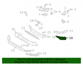 Front bumper grille right Volvo XC90 20-25 structure, not under molding