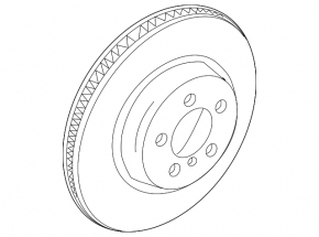 Rear left brake disc BMW 5 GT F07 10-17 N63