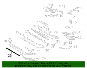 Front bumper center trim Volvo XC90 16-19