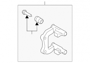 Rear left brake caliper bracket VW CC 08-17 electric