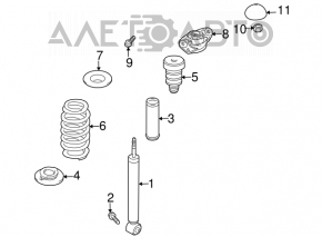Shock absorber support rear left VW CC 08-17