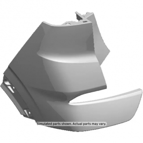 Rear bumper bare left fang Chevrolet Bolt EUV 22-23 under BSM