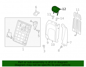 Headrest 2nd row right Audi A6 C8 19-25 light brown leather