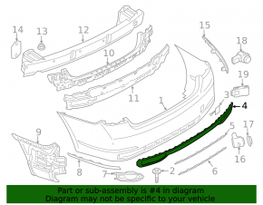 Rear bumper trim BMW 7 G11 G12 16-19