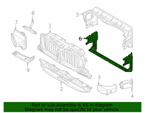 Lower radiator deflector BMW X3 G01 18-21