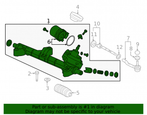 Steering rack Acura TLX 15- 2.4