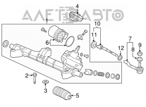 Steering rack Acura TLX 15- 2.4