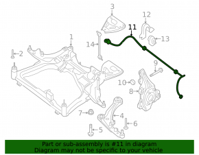 Nissan Altima 13-18 Front Stabilizer Bar 22mm